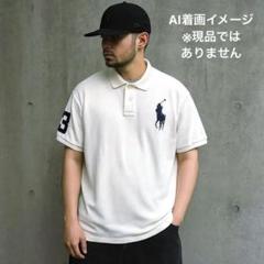 新品 現行 ラルフローレン ポロシャツ ホワイト ポニー刺繍 かのこ XLサイズ 希少90s☆ラルフローレン ポニー刺繍 ポロシャツ ホワイト