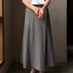ATON ラップロングスカート SILK LINEN SHANTUNG | ラップスカート / ATON | ファッション