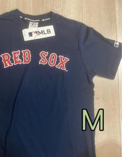 MLB レッドソックス ロゴ Tシャツ 半袖 綿100% ネイビー M