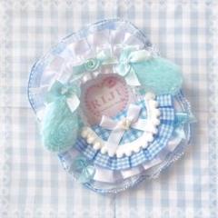 【J283】たれ耳 メイド エプロン うさぎ レースデコ トレカデコ 硬貨ケース