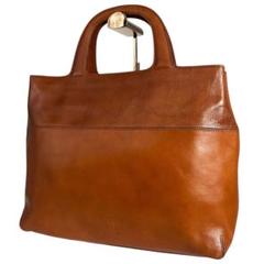 HIROFヒロフ レザートートバッグ ブラウン 美品 ハンドバッグ