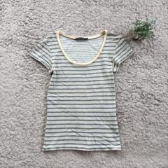 【ラルフローレン】ボーダーカットソー Tシャツ 半袖 Uネック プルオーバー M