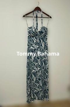  Bahama♥トミーバハマ♥新品ノースリーブワンピース Tommy Bahama アートプリント ノースリーブロングワンピース