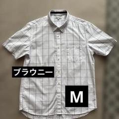【美品】BILAWNY 半袖シャツ M ブラウニー　メンズシャツ　ボタンシャツ