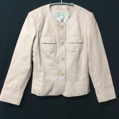 Talbots PETITES レザージャケット サーモンピンク