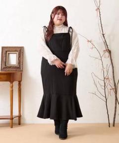 新品未使用タグ付きLouiosy ルオシー アシメデザインキャミワンピース 大きいサイズ】アシンメトリーデザインキャミワンピース