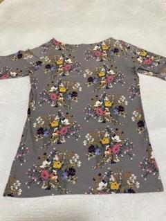 ユニクロ　半袖　花柄Tシャツ Lサイズ　 丈長め