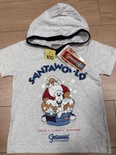 新品未使用タグ付き！SANTAWORLD フード付きTシャツ 100cm