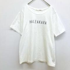 アースミュージックアンドエコロジー 英字プリント Tシャツ 【L】 白 コットン