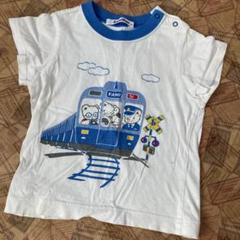 ファミリア 電車と踏切Tシャツ 90サイズ