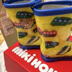 ♡新品未使用♡MIKI HOUSE♡電車柄♡プッチー君♡長靴♡13cm♡