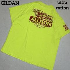 【デザイン秀逸】Gildan ALLISONはしご車消防車ネオンカラーTシャツ