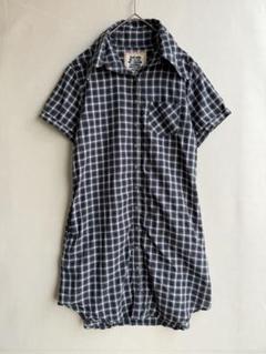 Von Dutch ボンダッチ　レディース　ロング　チェック　シャツ　半袖　L