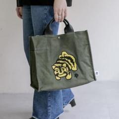 ear パピヨネsorastyles オリジナル トートバッグ　完売品　虎柄　綿 Amazon.co.jp: イアパピヨネ 虎屋ういろ×earコラボミディアム