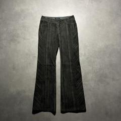 パンツ 00s archive velour stripe flare pant y2k 00s archive velour stripe flare pant y2k - メルカリ