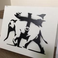 貴重 banksy heavy weaponry キャンバス