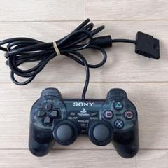 美品　プレイステーション2　DUALSHOCK2 クリアブラック