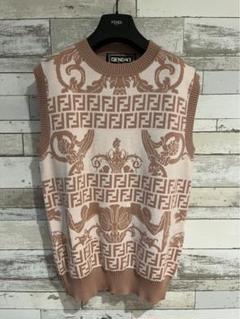 【激レア】Vintage FENDI ヘリンボーンリネンベスト　54 激レア】Vintage FENDI ヘリンボーンリネンベスト54
