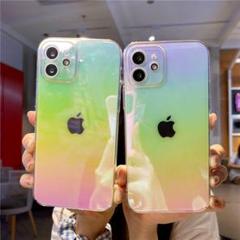 オーロラ iphone12promaxケース　PC スマホケース