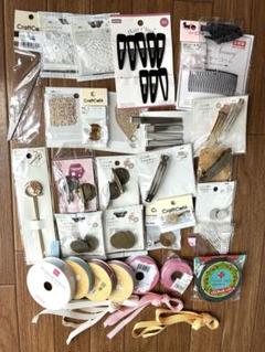 ハンドメイドパーツ　ヘアアクセサリー等　【まとめ売り】つまみ細工　ちりめん細工