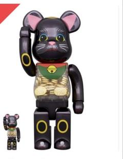 [正規品]BE@RBRICK 招き猫 小判 黒メッキ 100％ & 400％のサムネイル