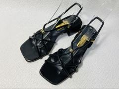 MH57◆新品◆Le Talon GRISE クロスメタルストリングサンダル M