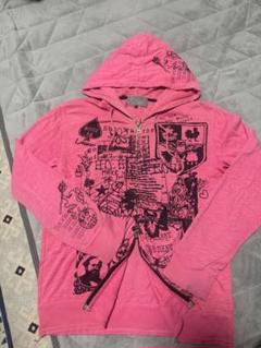 y2k、punk.BEAMS ピンク グラフィックパーカー M y2k、punk.BEAMS ピンク グラフィックパーカー M - メルカリ