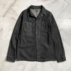 A16590 オリゾンティ期 DENIME ブラックデニム ワークシャツ M