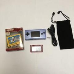 美品 ゲームボーイmicro ブルー + ソフト(スーパーマリオブラザーズ)