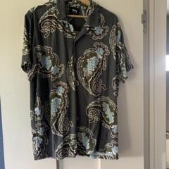 Stussy アロハシャツ XL グレー系 ペイズリー
