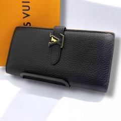IC搭載 ルイヴィトン 長財布 ヴェルティカルウォレット ブラック ce1
