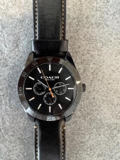COACH クロノグラフ ブラックレザー 時計42mm W1623 BLKのサムネイル