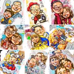 世界で1枚のオーダーメイド似顔絵★ウェディング☆誕生日☆送別★記念日☆