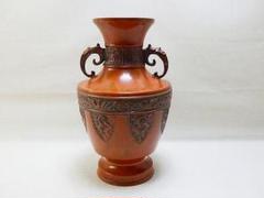 高岡銅器 吉秀作 鋳銅 双耳 花瓶 花入 G865 - メルカリ