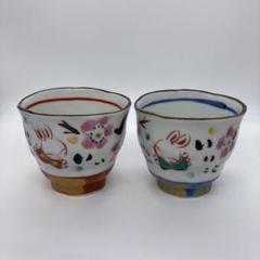 手づくり工房　夕立窯　角皿②③④⑨⑩　カラフルなウサギ絵柄　角皿5点 夕立窯 幸せぴょん ごちそう皿 うさぎ 角皿 盛皿 大皿 日本製 和