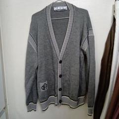 Off-White グレー ニットカーディガン　XL