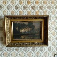 １９世紀　A.Carruthers Gould「Landscape」横　証明書付 19世紀A. Carruthers Gould 風景油彩画 証明書付き 縦 - メルカリ