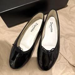 レペット黒エナメルバレエシューズ reppeto