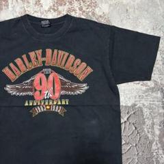【記念T】90th anniversary USA製 ハーレー 半袖tシャツ L