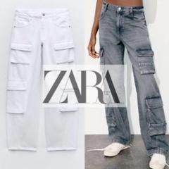 ZARA TRF デニム カーゴパンツ 40完売品 即完売品】ZARA ザラ UTILITY デニム カーゴパンツ 40 - メルカリ