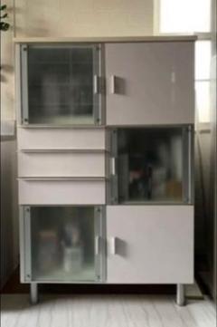 ホワイト収納　サイドボ－ド完成品