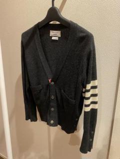 afhさん専用ダークグレー カシミア4BAR ショート Vネックカーディガン afhさん専用ダークグレー カシミア4BAR ショート Vネック
