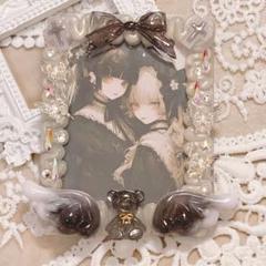 【28】ホイップデコ　トレカデコ　黒　くま　天使