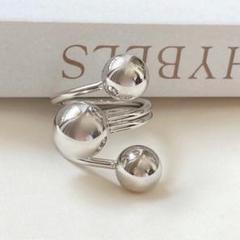 ★再入荷★ 新品　ステンレス　スリーボール　リングのサムネイル