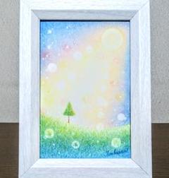 パステルアート　虹色の光に導かれて　パステル画原画のサムネイル
