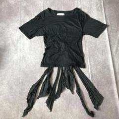 サカイ　sakai　ドッキングカットソー　半袖　ユニークデザインシャツ　黒　2