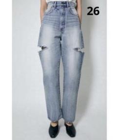 moussy  THIGH SLIT LOOSE STRAIGHT デニム Thigh Slit Loose Straight – MOUSSY