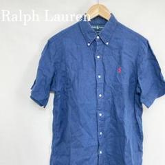 ✨注目✨Ralph Lauren ラルフローレン 半袖シャツ 青ブルー リネン