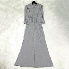 【プラージュ】リネンコットン ゆったりオーバーサイズバンドカラーシャツワンピース Plage - Plageプラージュ コットンリネンシャツワンピース