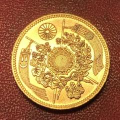 五圓 古銭 金貨 大日本 明治21年 竜 菊紋 5円金貨 コイン硬貨 美